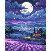Картина за номерами SANTI "Захід сонця та лаванда"