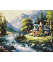 Набір з алмазною мозаїкою "Будиночок у горах"