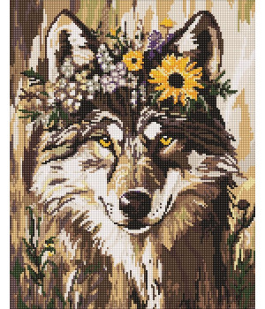 Набір з алмазною мозаїкою "Гарна вовчиця"