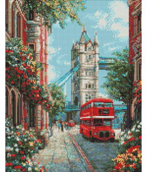 Набір з алмазною мозаїкою "Квітучий Лондон" Набір з алмазною мозаїкою "Квітучий Лондон"