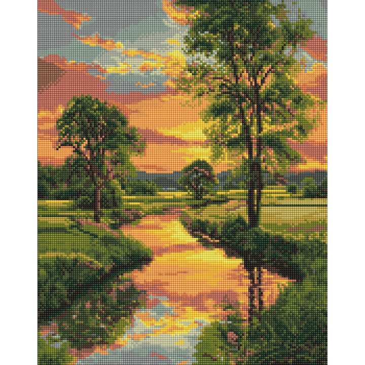 Набір з алмазною мозаїкою "Річка за містом"