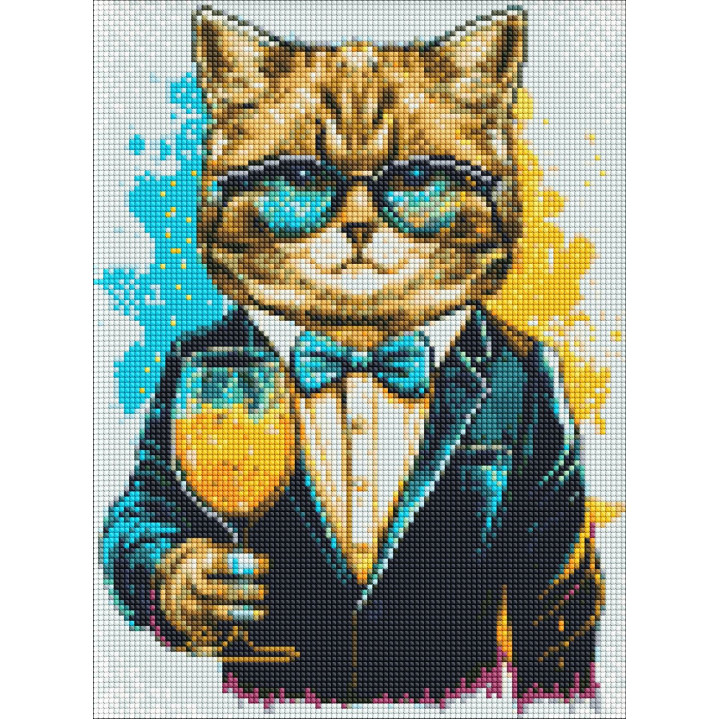 Набір з алмазною мозаїкою  "Містер Кіт" 