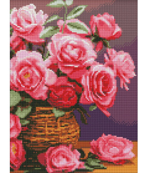 Набір з алмазною мозаїкою "Барвисті троянди"