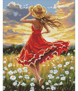 Набір з алмазною мозаїкою "Танець в полі" Набір з алмазною мозаїкою "Танець в полі"