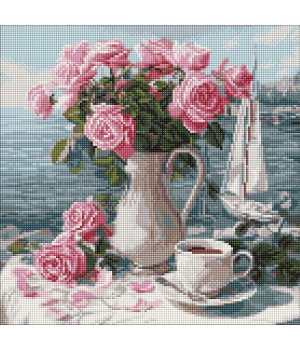 Набір з алмазною мозаїкою "Ранкові троянди" 