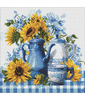 Набір з алмазною мозаїкою "Сонячна кава" Набір з алмазною мозаїкою "Сонячна кава"