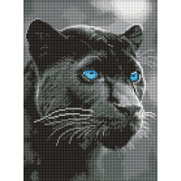 Набір з алмазною мозаїкою "Погляд пантери" 