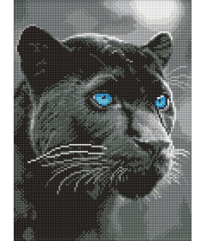 Набір з алмазною мозаїкою "Погляд пантери" 