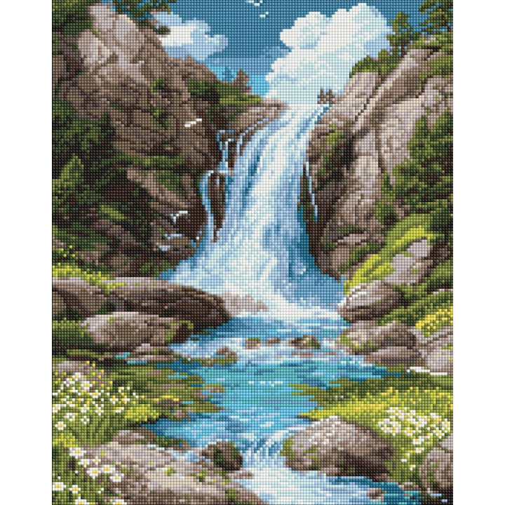 Набір з алмазною мозаїкою "Шум води й спокій"