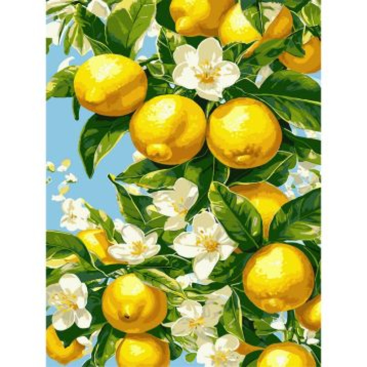 Картина за номерами Strateg Лимонне дерево
