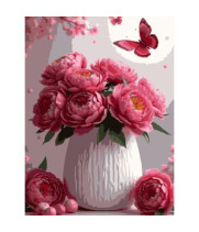 Картина за номерами Strateg Квіти у вазі 