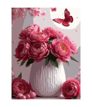 Картина за номерами Strateg Квіти у вазі 