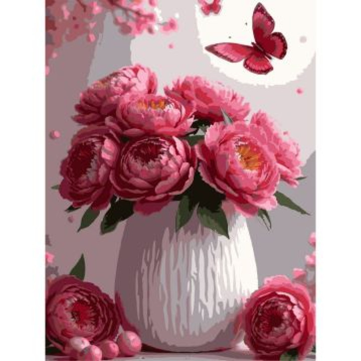 Картина за номерами Strateg Квіти у вазі 
