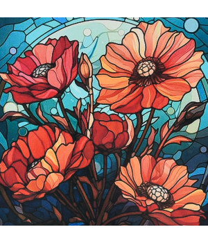 Алмазна картина Strateg Червоні маки 