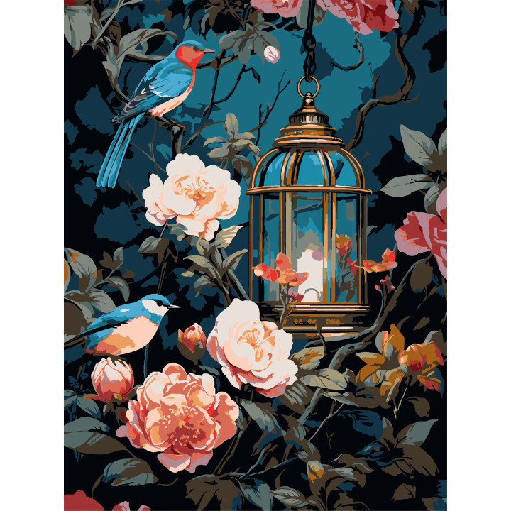 Картина за номерами Strateg Квіткова ніч