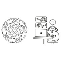 Наймиліша розмальовка Pusheen. Розфарбовуй і грай