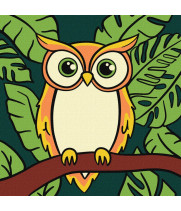 Картина за номерами - Тропічна сова