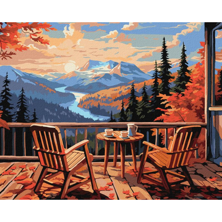 Картина за номерами - Сніданок у горах ©art_selena_ua