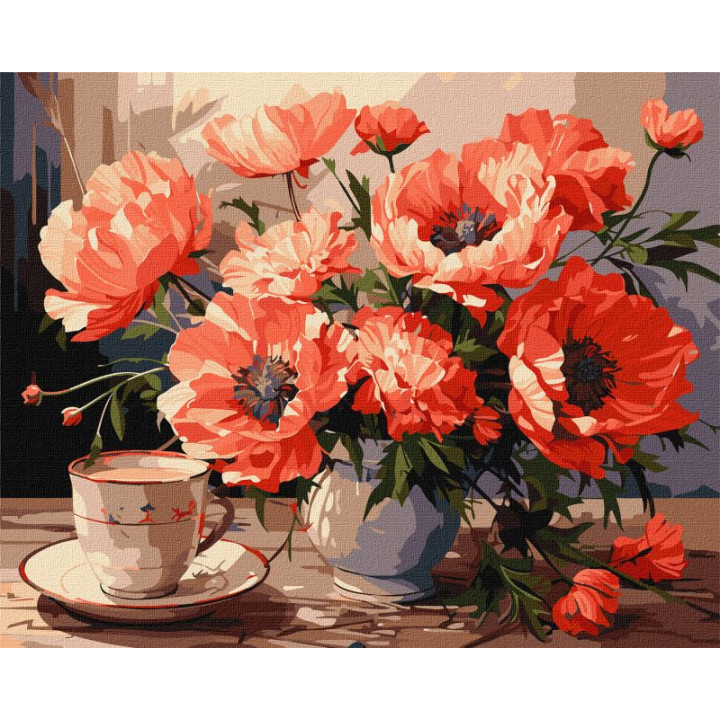 Картина за номерами - Букет із маками ©art_selena_ua
