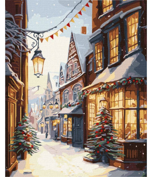 Картина за номерами - Різдвяна вулиця