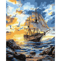 Картина за номерами - Птахи над вітрилами