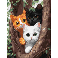 Картина за номерами - Котики на дереві