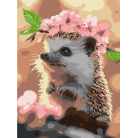 Картина за номерами - Їжачок у вишневому цвітінні