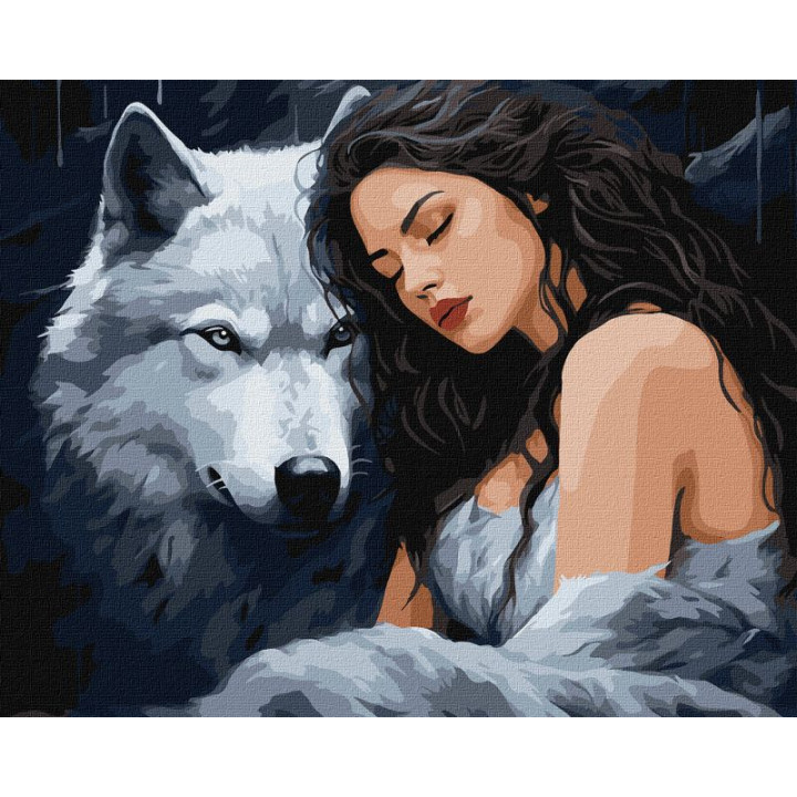 Картина за номерами - Під захистом вовка ©art_selena_ua