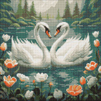 Алмазна мозаїка - Лебедина вірність ©art_selena_ua