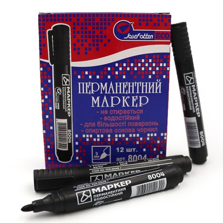 Маркер JO8004 перманентний  чорний