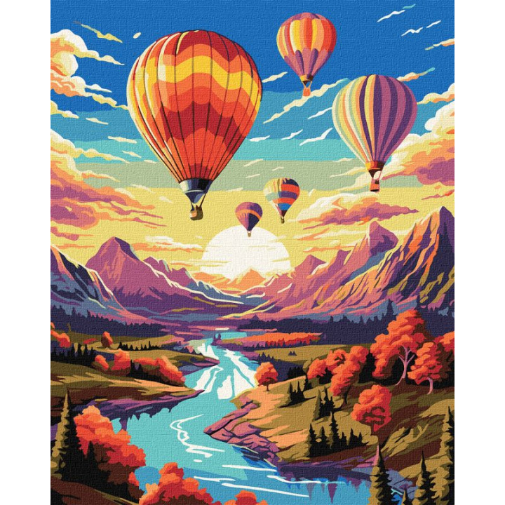 Картина за номерами - Політ на повітряній кулі ©art_selena_ua