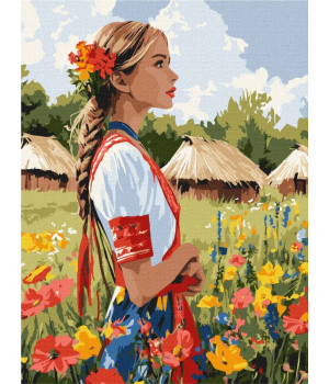 Картина за номерами - Гарна українка ©art_selena_ua
