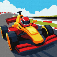 Картина за номерами - Яскраві перегони ©art_selena_ua