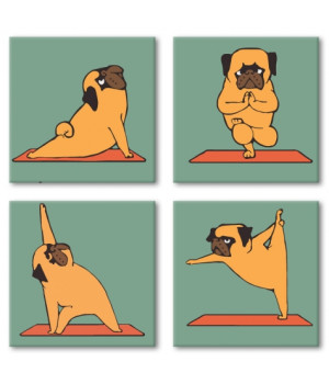 Набір для розпису по номерах поліптих - Yoga-dog (KNP012)