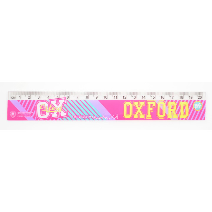 Лінійка 20см YES 370432 Oxford (pink) (1/50)
