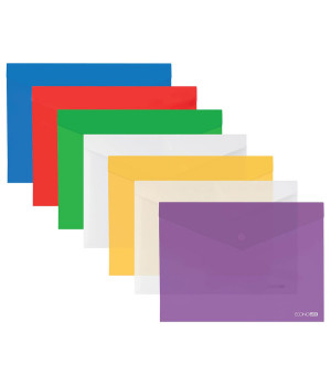 Папка-конверт А5 на кнопці Economix E31316 проз-кольор, 12 180 360