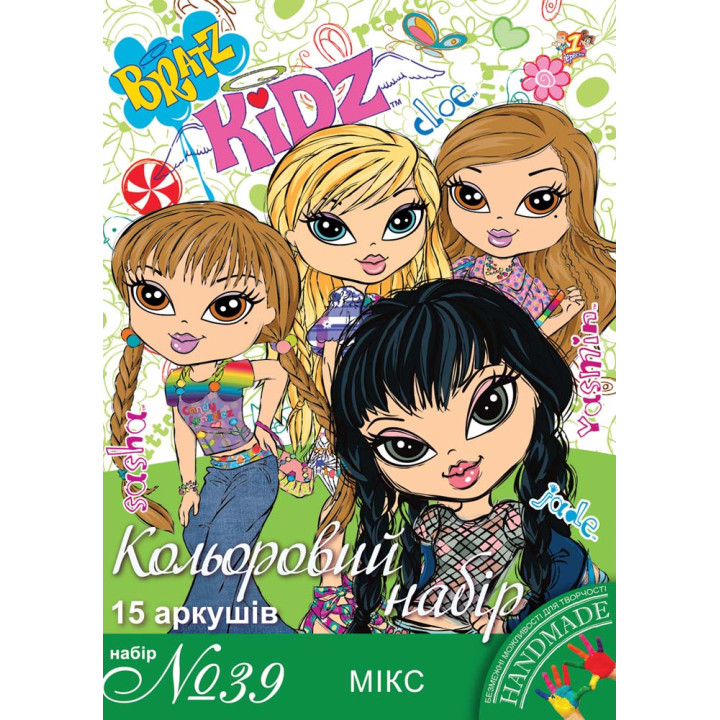 Картон+папір 1В кольров.А4/15арк 950547 МІКС, 10арк.карт.МЕЛ.+5арк.пап.САМОКЛ.МЕТАЛ, 200