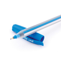 Ручка масляна E10196-02 LINE синя,чорна (50/1600)