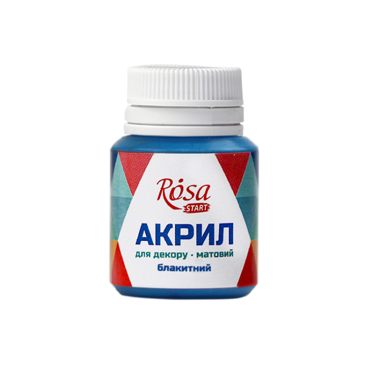 АКРИЛ д/декору /20011/ Блакитний, матовий, 20мл,/ 20011/ Rosa Start (1/140)