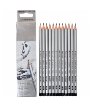 Набір олівців графічних Raffine 7000-12CB (2H-8B) 12шт. (12 240)