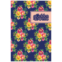 Блокнот TM Profiplan Golden Flowers dark blue, A6