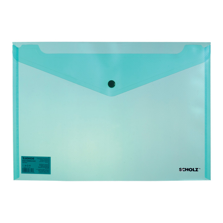 Папка з кнопкою прозора А4 РР 180мкн зелена 03500 SOZ