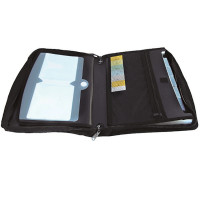 Портфель SOZ 5080 6+2 відд., 12 відд. д/CD А4 з ручк., чорний (1/12)