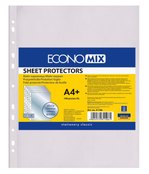 Файл А4 E31106 30мкм. Economix глянець 100шт/упак (1/20)