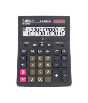 Калькулятор Brilliant BS-8888BK настол.12-разр,2 пам.205*155