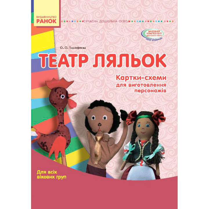 СУЧАСНА дошк. освіта: ТЕАТР ЛЯЛЬОК. Папка (картки + метод.) Для всіх вікових груп (Укр)