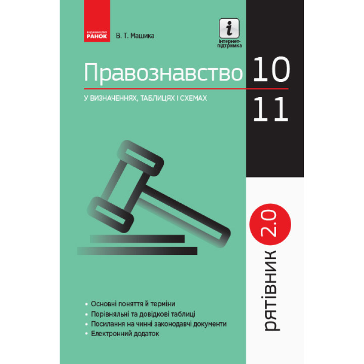 СП Правознавство у визн.табл.і схем. 10-11 кл. Рятівник 2.0 (Укр)