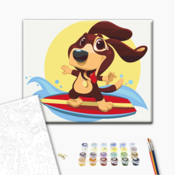 Картина за номерами: Серфер Лео